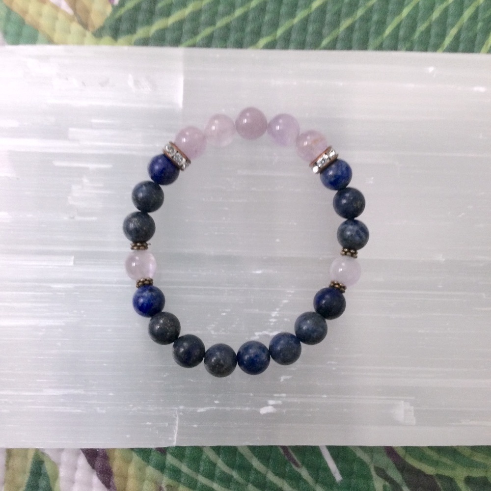 Lapis Lazuli/Amethyst Gemstone Bracelet
